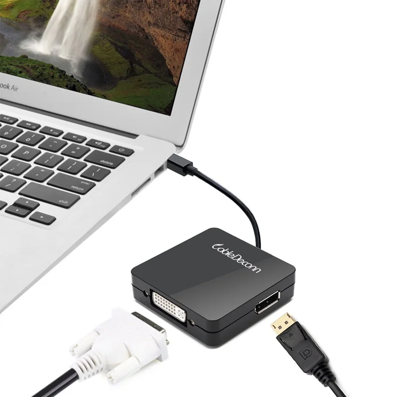 Мини дисплейный Порт Thunderbolt к HDMI DVI преобразователь дисплейного порта Кабель