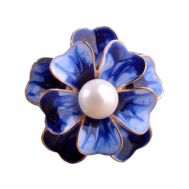 Круглый Цветок Эмалированную Bling Золота Joyas Броши Для Женщин Высокого имитация