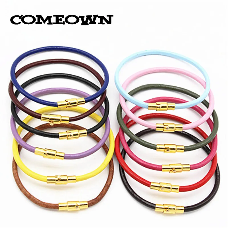 COMEOWN 2017 женские модные браслеты и 10 шт. 3 мм 16-25 см из нержавеющей стали магнитные