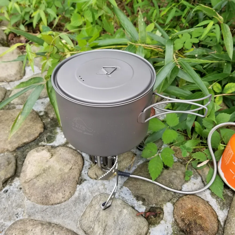 Титановая чашка для горшков TOAKS сверхлегкая посуда кемпинга уличные горшочки в