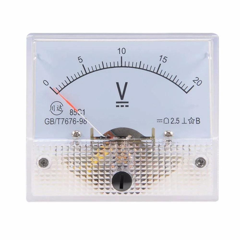 

Pointer DC voltmeter DC 0-20V 5V 10V 15V 20V 30V 50V 100V150V 250V 300V 500V Analog Volt Voltage Panel Meter Voltmeter 85C1