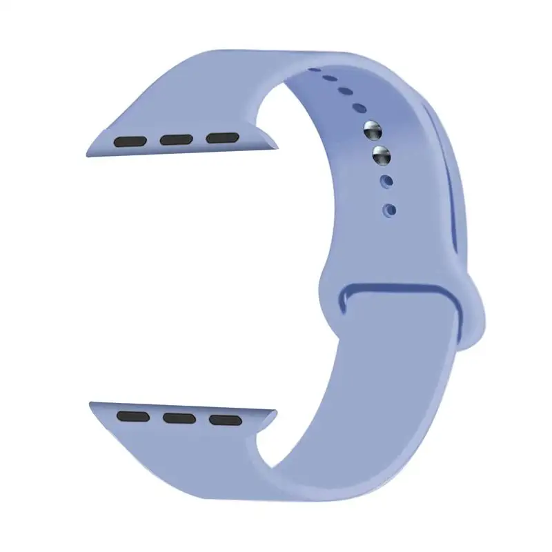 Спортивный силиконовый ремешок Joyozy для Apple Watch, 38 мм, 42 мм, 40 мм, 44 мм, мягкий ремешок, мультяшный браслет для мужчин и женщин, для iwatch, серия 4, 5, 3, 2, 1 - Цвет ремешка: Lilac 1