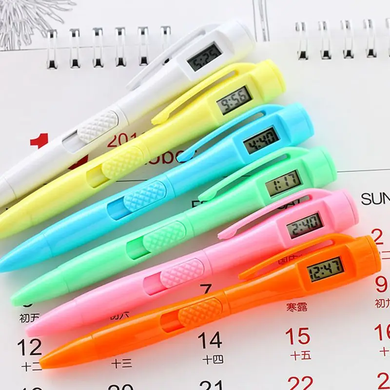 2 шт./лот многофункциональная шариковая ручка с таймером для детей студентов