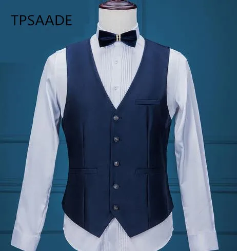 as picture Мужские s костюмы свадебные костюмы для Мужская шаль воротник 3 шт. Slim Fit синий костюм мужской s смокинг куртка для свадьбы(Блейзер+ брюки+ жилет - Цвет: as picture