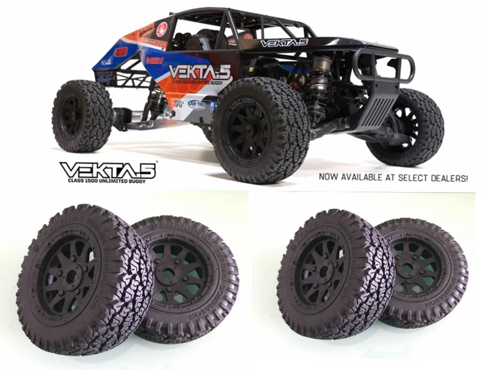 Покрышки KRAKEN Vekta.5 ARTR + колесный обод (2) Maxxis 1/5 Шкала Losi 5IVE T hpi 5sc|losi 5ive-t|wheel rimtires rims wheels