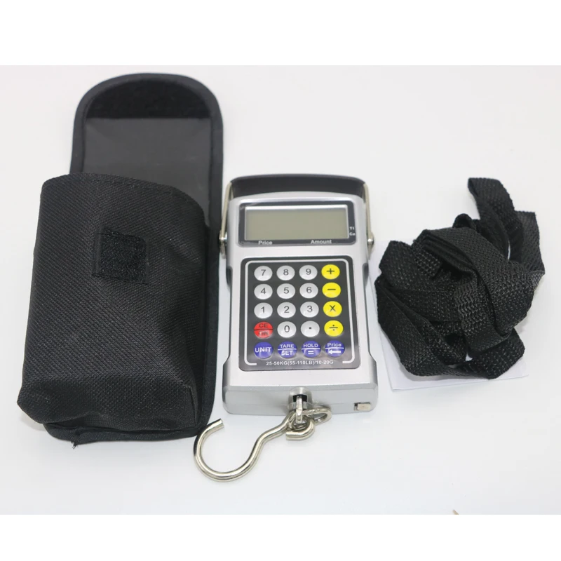 Портативные весы 7 в 1 электронные для рыбьего багажа 50 кг с калькулятором и