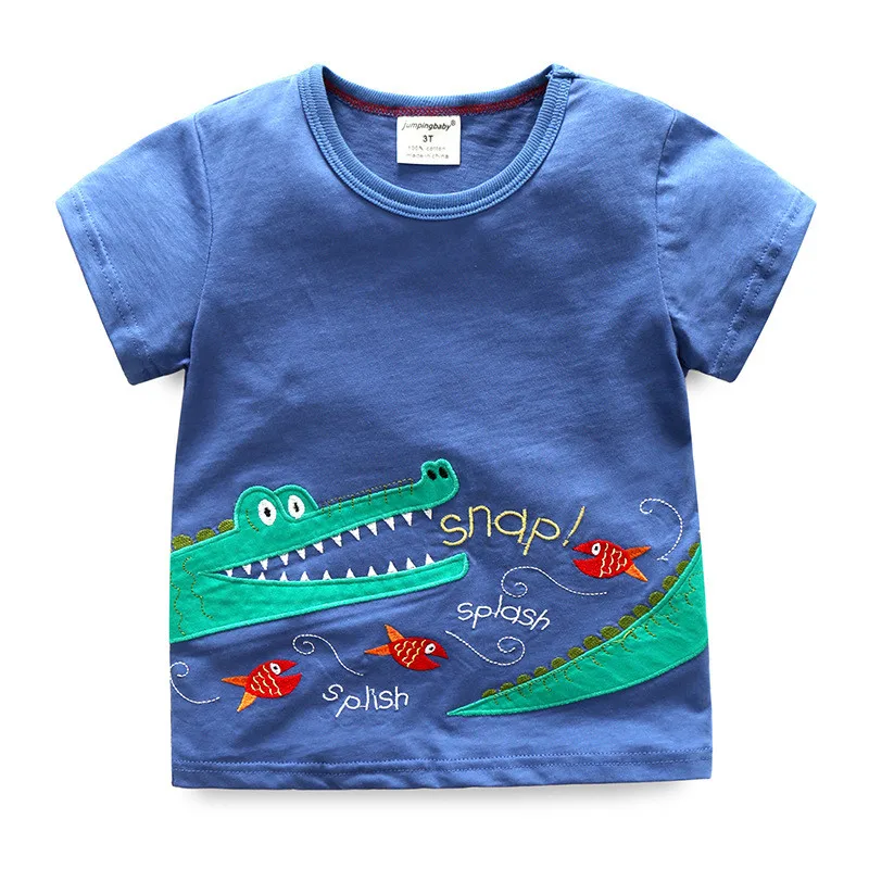 Jumpingbaby 2021 детская одежда футболка для мальчиков Camiseta Dinossauro костюм малышей