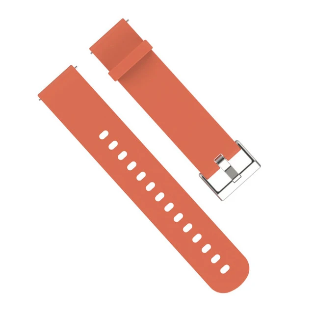 Orange Для Xiaomi Amazfit браслет ремешок 20 мм Универсальный силиконовый ремешок для часов Amazfit часы Молодежная версия Bip Сменный ремень - Цвет: Orange