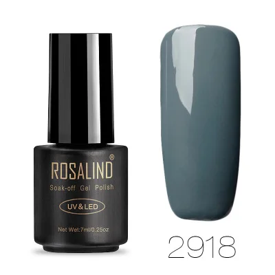 Rosalind Гель-лак для ногтей УФ светодиодный Гель-лак замачиваемый гель для ногтей долговечный лак для ногтей Полупостоянный Vernis верхний базовый цвет - Цвет: 2918