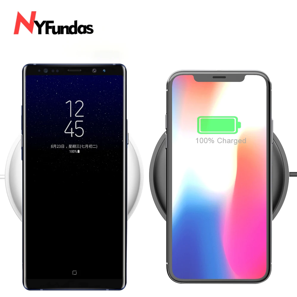 Беспроводное зарядное устройство NYFundas qi 10 Вт для iphone X XS MAX XR 8 Plus Samsung Gaxary S9 S8 Note 9