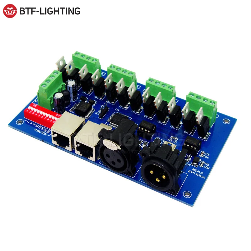 DMX512 Контроллер 3CH/4CH/6CH/8CH/9CH/12CH/27CH RJ45 dmx контроллер для светодиодной ленсветильник |