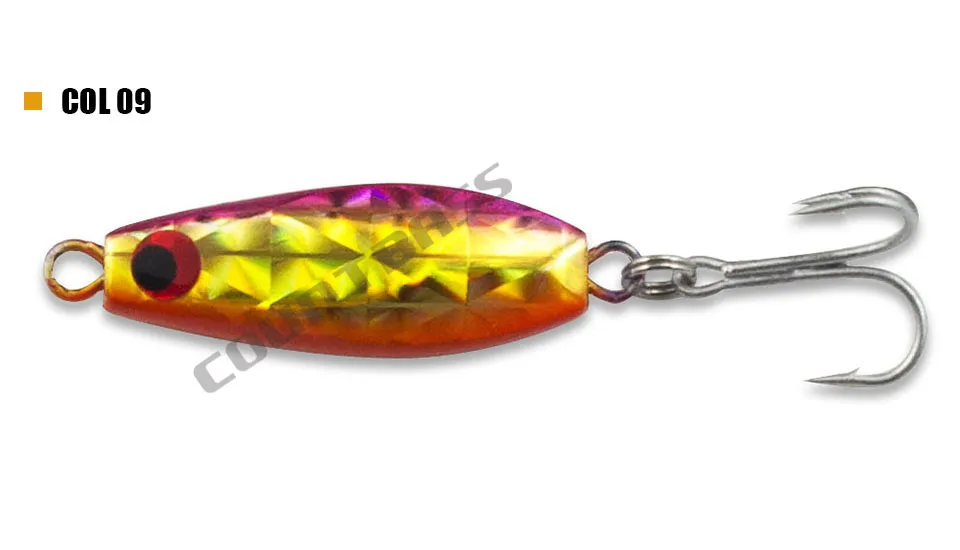 6 шт 7g 1/4oz Countbass мини Рыбалка приспособлений с тройным крючком, микро-дергающаяся приманка, применение металлического свинца бас джиг-приманки
