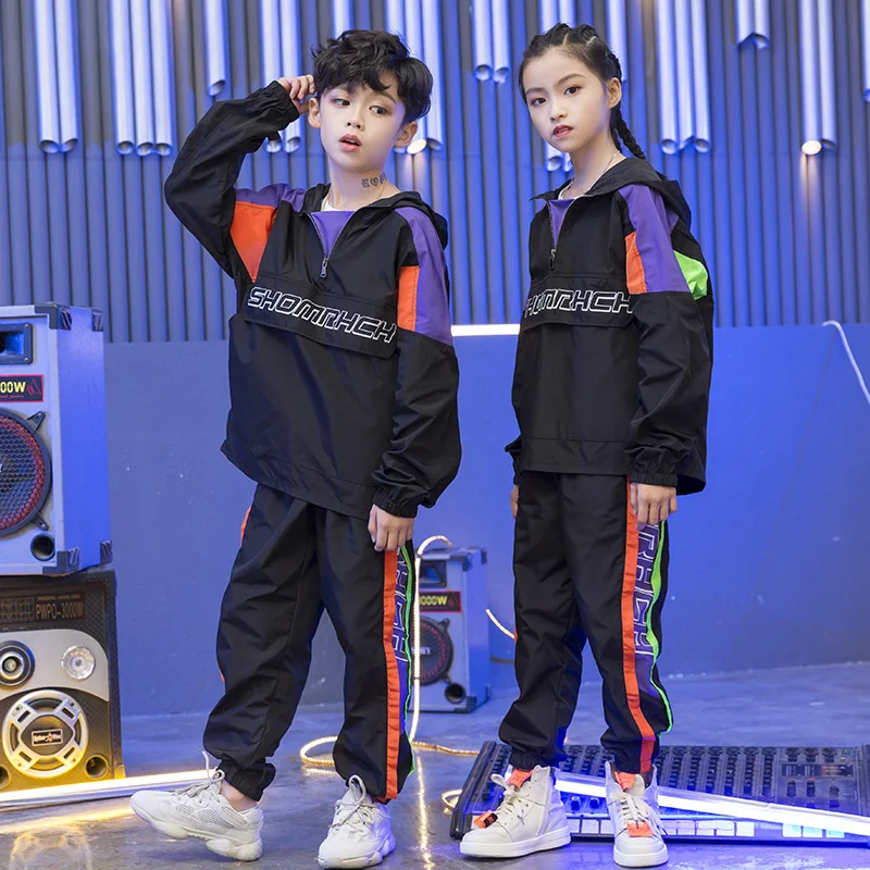 2020 куртка с капюшоном и штаны костюм для танцев в стиле джаз стрит Детские