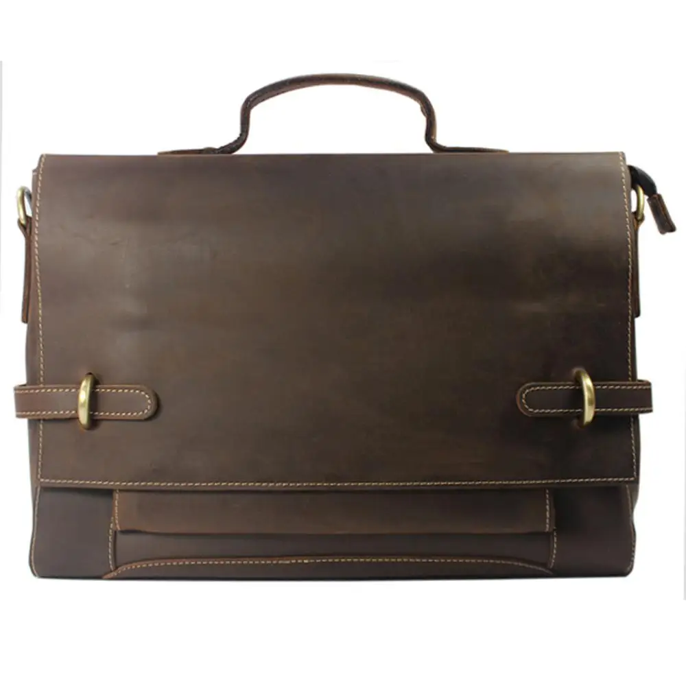 Vintage Crazy horse Genuine Leather Men Messenger Bag Crossbody Bag men Leather Shoulder Bag Male Briefcase Business Bag Handbag
