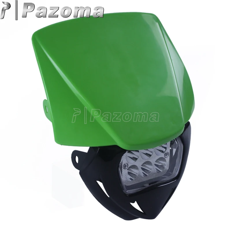 Фара передняя светодиодная для мотокросса Kawasaki KLX 110 125 150 KLR KDX 250 KX 450|Накладки и