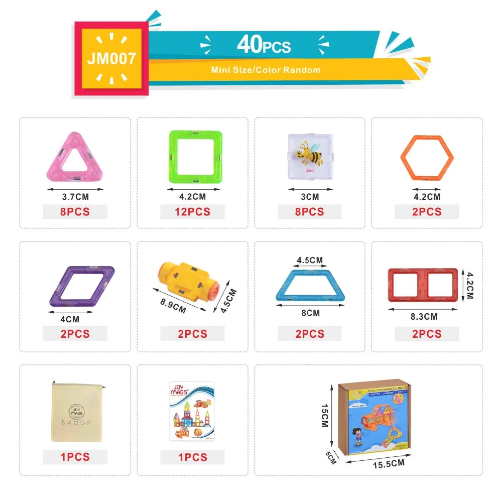 JOY MAGS игрушка мини Магнитная 100/110/130 шт./лот строительные блоки игрушки DIY 3D Магнитный конструктор развивающие кирпичи