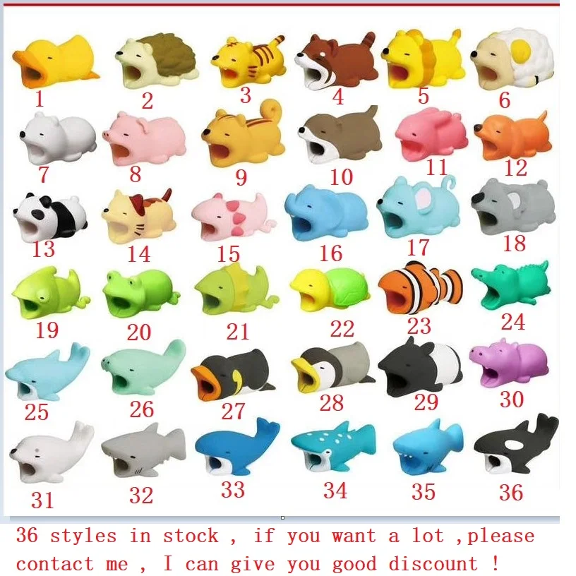 1 шт. держатель для телефона животные кабель укуса протектор намотки аксессуар