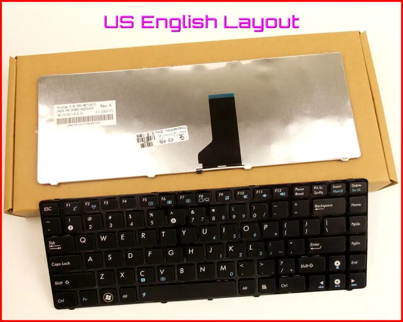 Новая клавиатура английская версия для ноутбука ASUS X42DE X42JE X42JV X42DQ P42Z P42J P43 P43S P43SJ N43EI N43E с черной рамкой