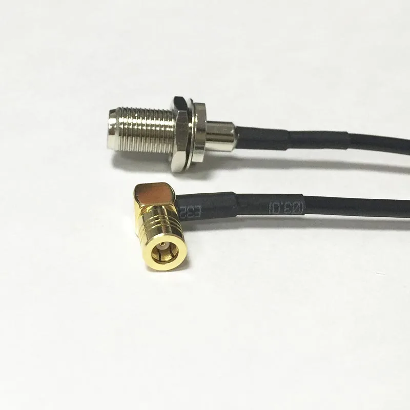 Новый F Женский Джек переключатель SMB правый угол разъем RG174 кабель 20 см 8
