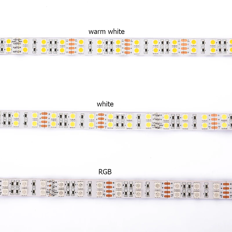 Двухрядная гибкая светодиодная лента IP20 5050 SMD светильник 12 В постоянного тока 120