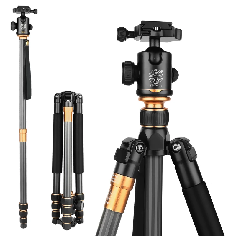 Оригинальный QZSD Q999C Профессиональный штатив из углеродного волокна для DSLR камеры