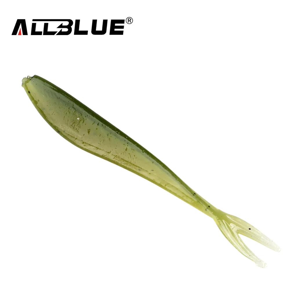ALLBLUE 12 шт./лот 1 5 г/7 см Мягкая приманка рыболовная Shad Jerkbait силиконовая в виде