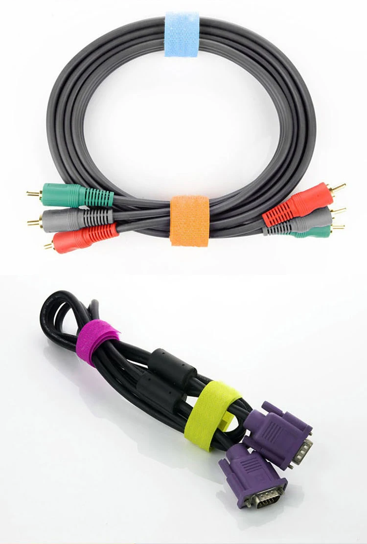 6 цветов 2*18 см нейлоновые кабельные стяжки крючок петля ремешок клейкая застежка