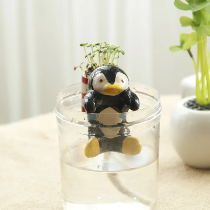 Eco-e garden Meng pet tail water potted grass doll small animal automatic water potted plants wholesale