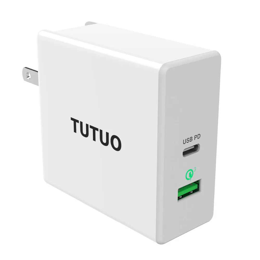 Сетевое зарядное устройство TUTUO 60 Вт USB C PD Quick Charge 3 0 быстрая зарядка для iPhone X 8 Plus