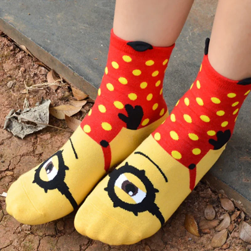 1 пара женские хлопковые носки Гадкий я|socks ladies|despicable me sockssummer socks |