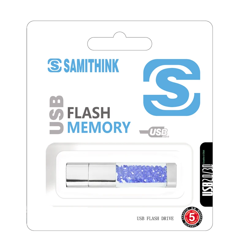 Модный Кристальный USB 2,0 флэш-накопитель пользовательский подарок USB флэш-накопитель 10 цветов USB ключ флэш-памяти 64 ГБ 32 ГБ 16 ГБ 8 ГБ 4 ГБ - Цвет: Синий