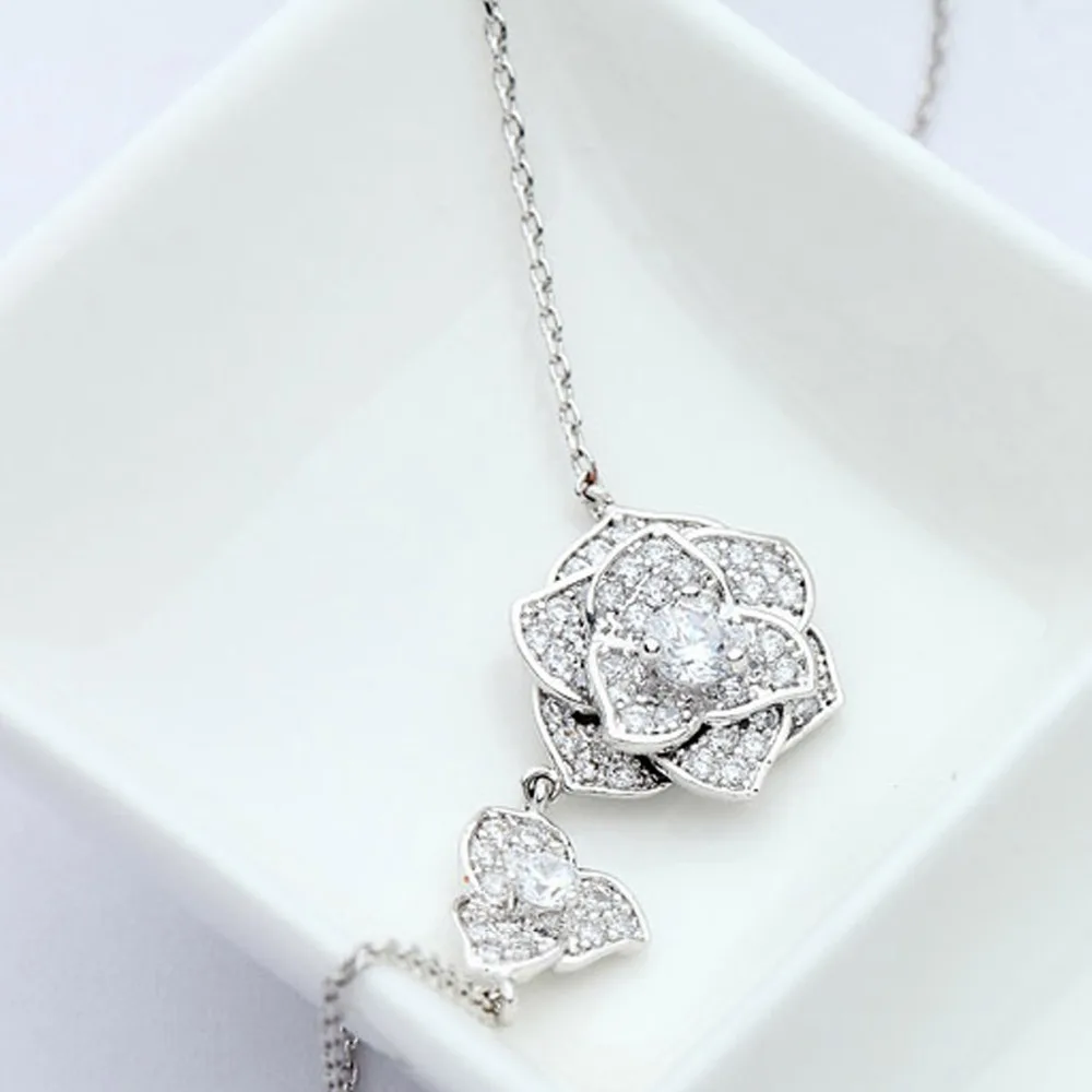 LUOTEEMI роскошный в корейском Стиль крошечные кубический инкрустация цирконием