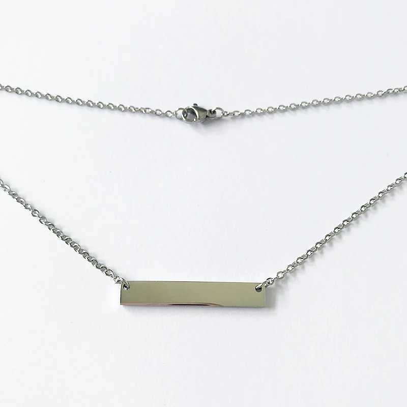 Ожерелье из нержавеющей стали 100% с пустым стержнем металлическая пластина 35 мм