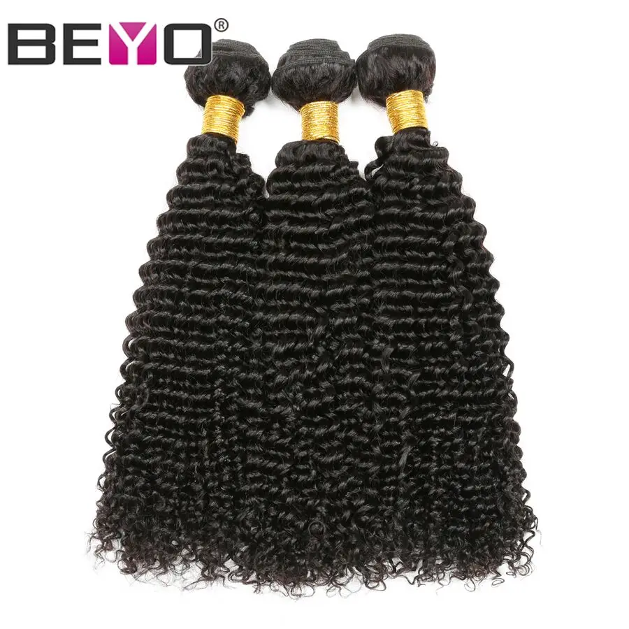 Монгольская причудливая завивка волос 3 пучка с закрытием человеческие волосы