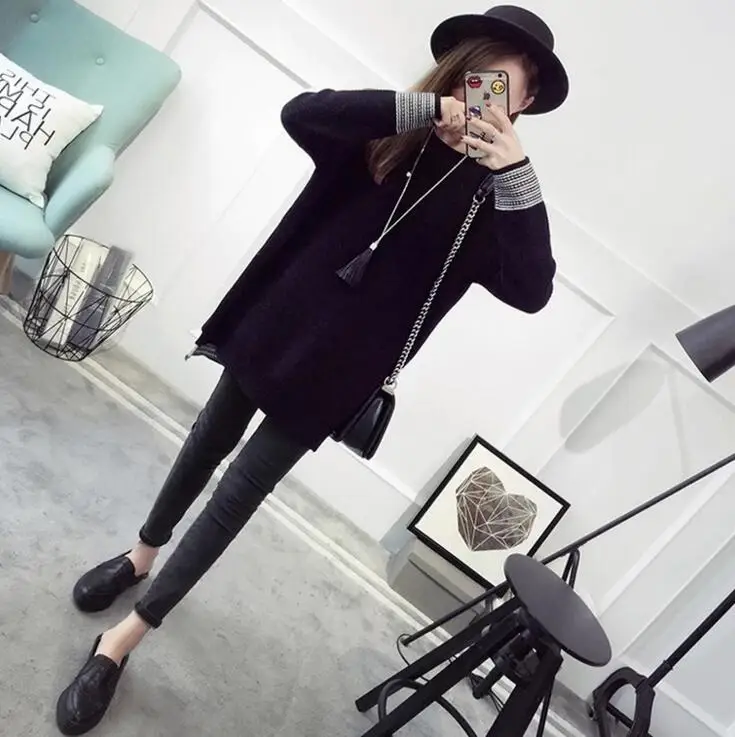 2016 Pullovers Autumn Pullover Winter Warm Women Casual Sweater Knitted Tops | Женская одежда