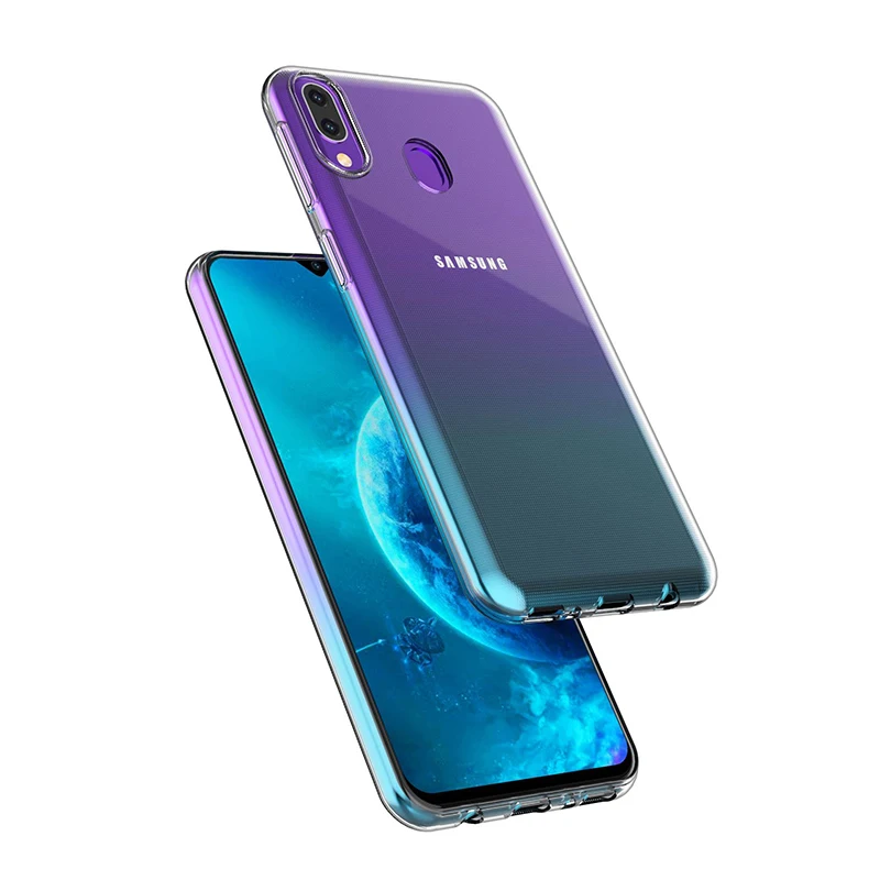 Мягкий Силиконовый ТПУ чехол для Samsung Galaxy A10 A30 A50 прозрачный противоударный чехлы