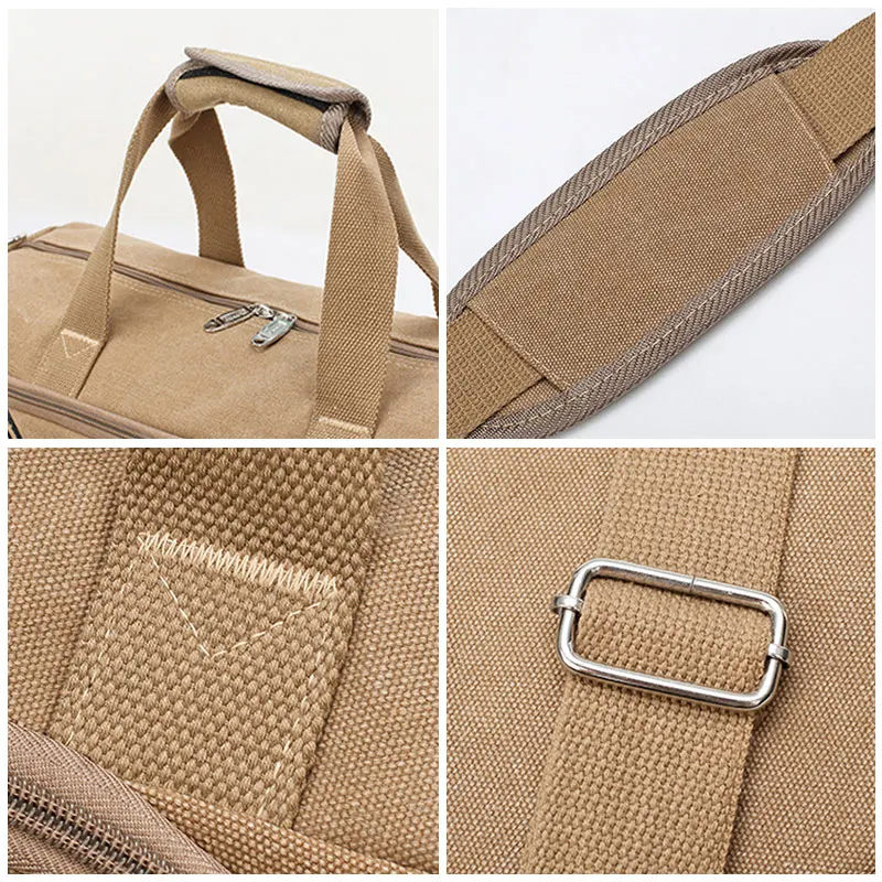 Scione винтажные спортивные дорожные сумки Мужская Холщовая Сумка для багажа