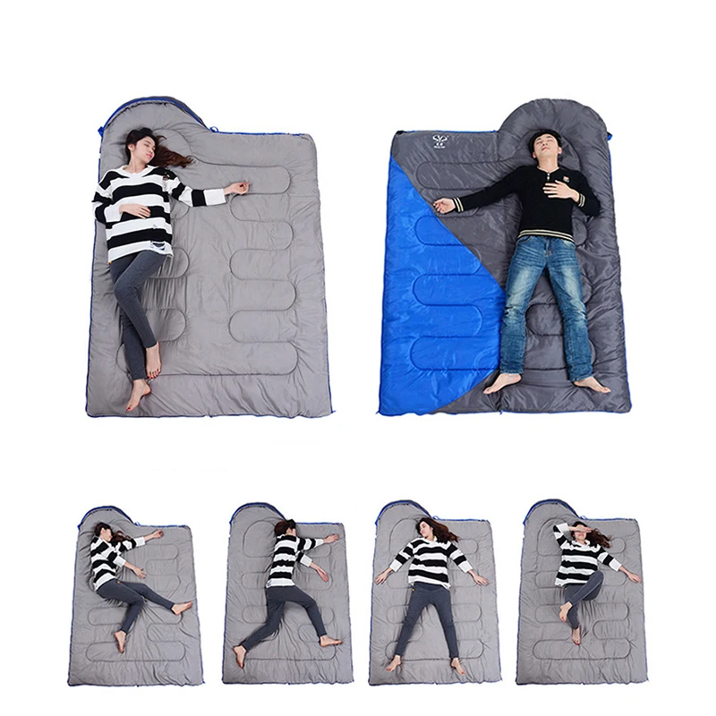 190+30)*75CM Sleeping Bag Camping Envelope Hollowcotton Thermal Adult Winter Outdoor Travel Waterproof Beg | Спорт и развлечения