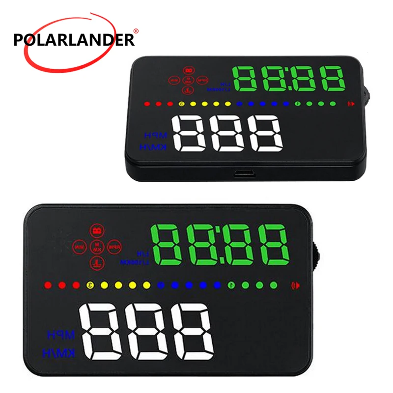 

A300 Over Speed OBD2 Warning System Windshield Projector Alarm 3.5'' HD Digital Projector Car HUD Head Up Display