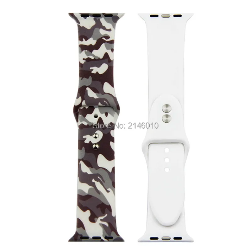 Сменный спортивный ремешок для Apple Watch Band 5, 4, 44 мм, 40 мм, силиконовый браслет с цветочным принтом для iWatch Series 3, 2, 1, 42 мм, 38 мм