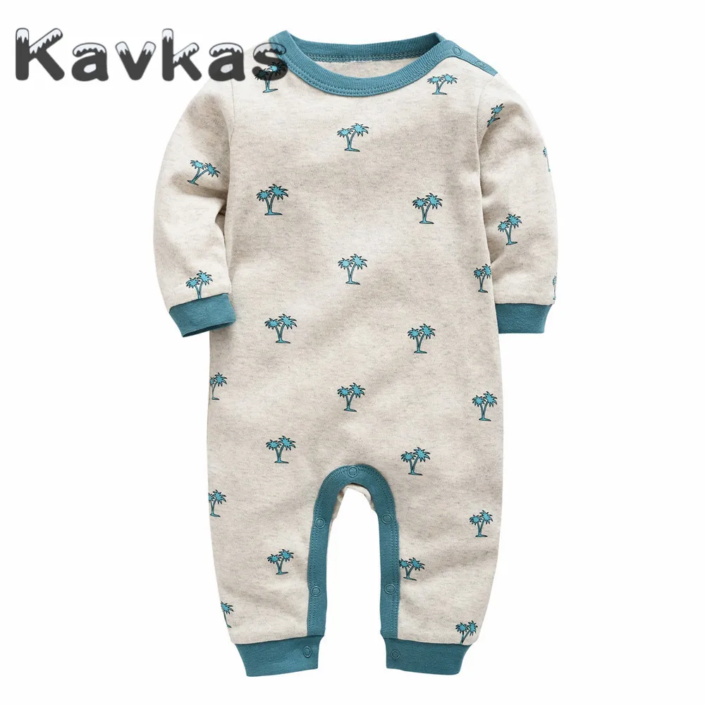 Kavkas/ г. Комбинезон для новорожденных; весенне-осенняя хлопковая одежда с круглым вырезом для детей от 0 до 12 месяцев; roupa de bebes; одежда для маленьких мальчиков - Цвет: PY1164