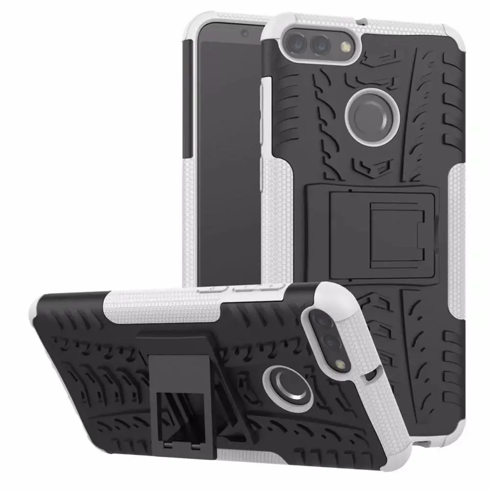 white Противоударный бронированный чехол для huawei P Smart Y5 Y6 Y7 Y9 P8 P9 P10 P20 Коврики 9 10 20 Nova 2i 3i 3e рlus Lite Pro Чехол для телефона чехол - Цвет: white