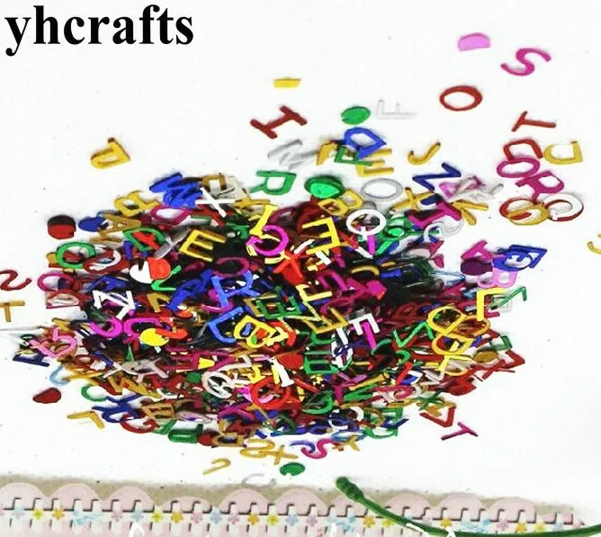 

20gram/Lot 6mm Capital letters alphabet sequins.Craft material Kindergarten arts and crafts Intelligence English learning OEM