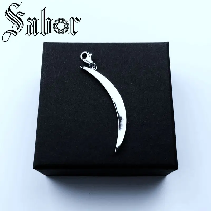Long Moon Silver Charm Pendant DIY Jewelry Findings Accessories silver plated Fashion Gift For Women Men thomas | Украшения и