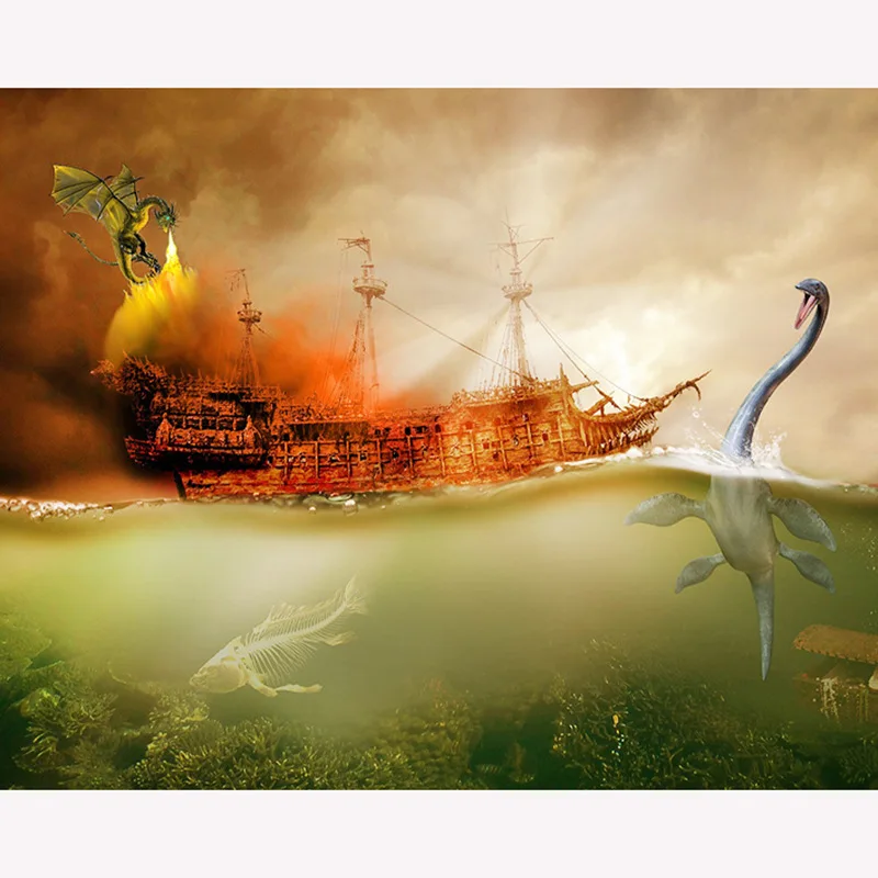 

5D DIY Diamond Embroidery 3D Diamond Painting Ocean Animal Dragon Cross Stitch Needlework Home Decor Round Drill Gift