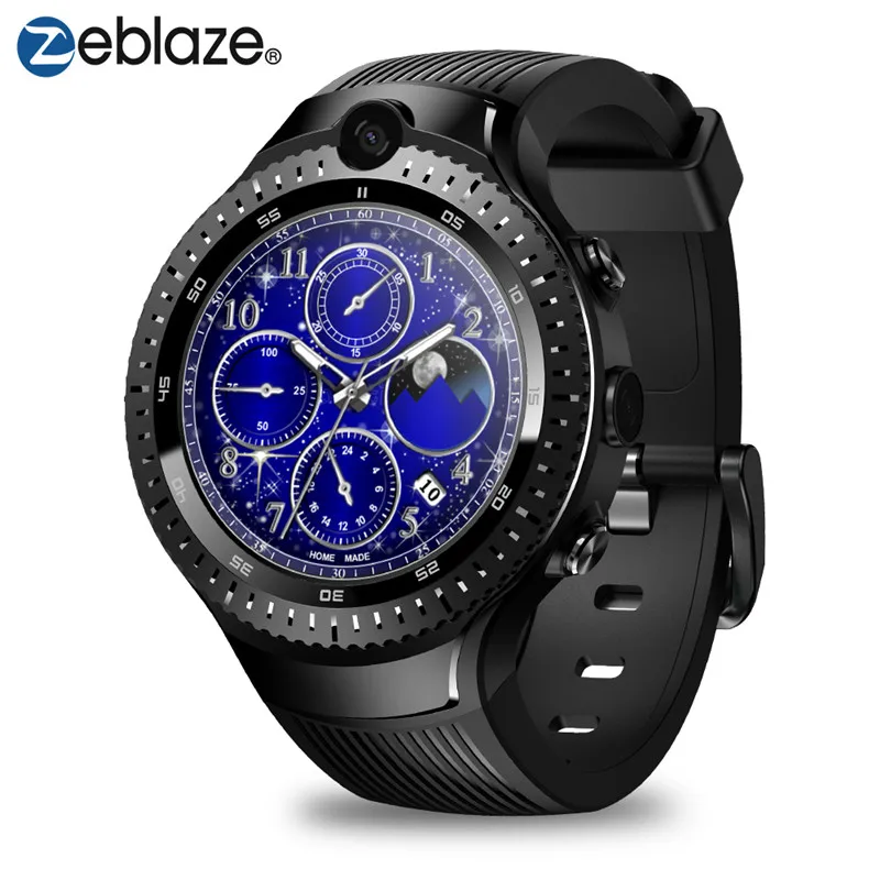 GPS Смарт часы для мужчин Zeblaze THOR 4 Dual 4g SmartWatch Android 7.1.1 MTK6739 16 ГБ 1 5.0MP + камера Samsung gear s3