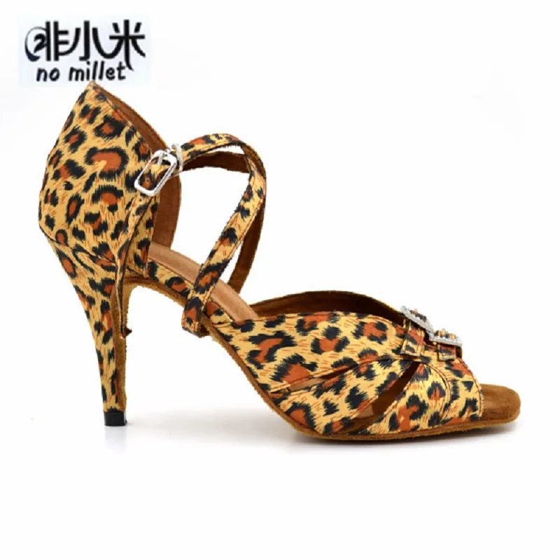 No Millet Zapatos De Baile Tan/Женская обувь для латинских танцев девочек высота каблука 8 5