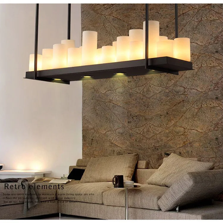

Marmenkina Modern Pendant lamp LED candle chandelier Kevin Reilly Lighting Innovative metal light fixture candle suspension lamp