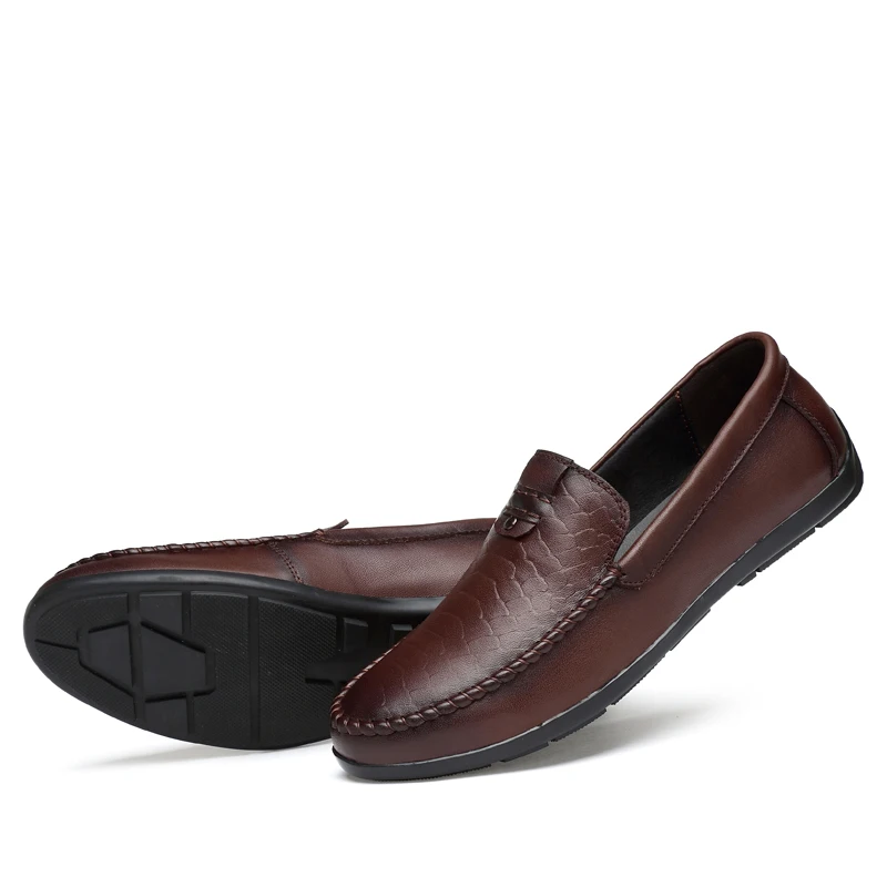2017 mrhippies Spring Autumn Men Loafers Casual Shoes Genuine Leather Moccasins Driving Man Flats Plus size 36-47 #xj89182 | Обувь