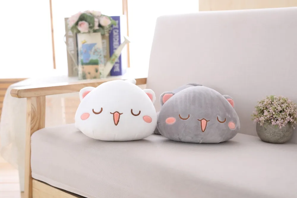 1 шт. 35/50/65 см Kawaii Лежа кошка плюшевые игрушки милый Кот кукла одежда с принтом с животными, мягкая подушка мультфильм подушки для детей Рождественский подарок